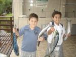 Arthur e Cadu - Equipe M14 do Clube do Barco - Pescaria em 21/04